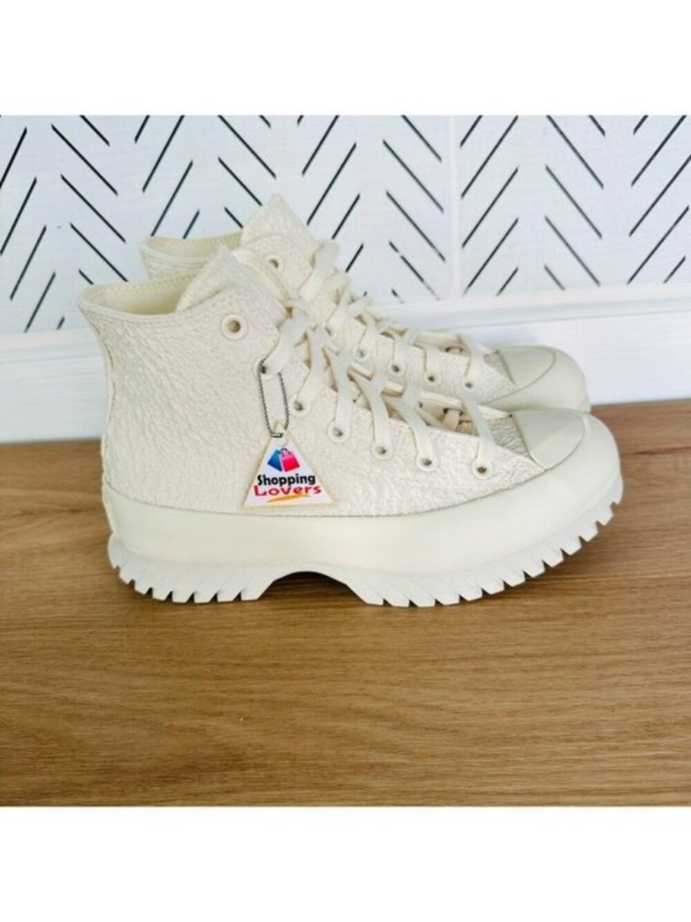 ⭐Converse Chuck Taylor Lugged 2.0 Jacquard Sz 5 Mens Shoes Sneaker Beige A00876C - Picture 1 of 9